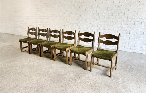 6 Stühle Vintage Brutalist