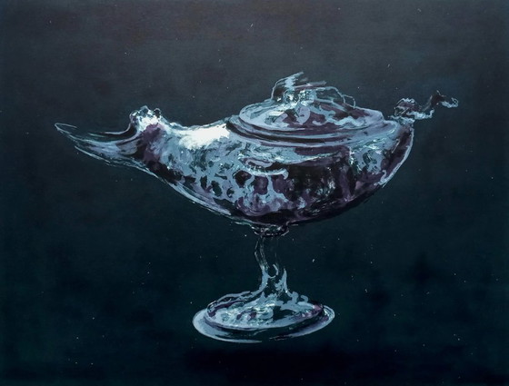 Brieke Drost oil lamp print, 16/50, 1994, Lithographs & prints, Paper, Metal, Grey, Modern (photo 2 of 5)