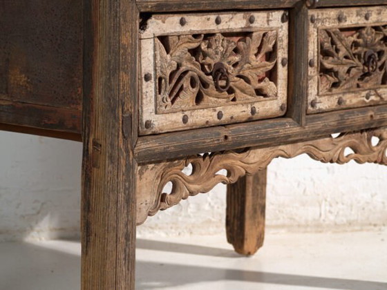 Consola china antigua con calados tallados – China, c. 1900 – Wood (photo 27 of 40)