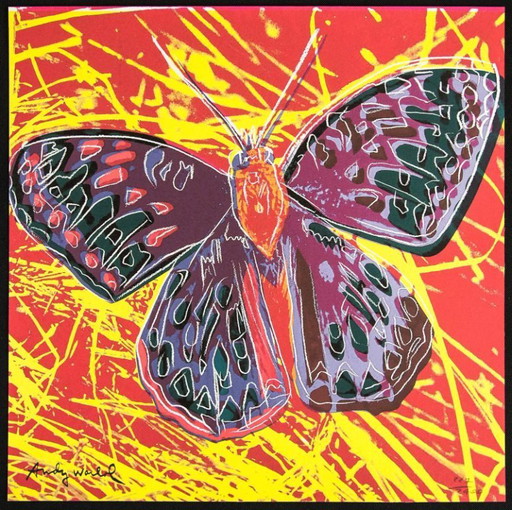1986 Carnegie Museum of Art After Andy Warhol "Butterfly" Lithograph
