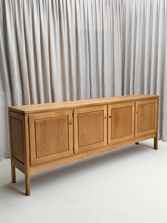 Credenza in rovere biondo, Jos De Mey, Van Den Berghe-Pauvers, Gand, Belgio, anni '70 – Credenze, Wood (photo 2 of 15)
