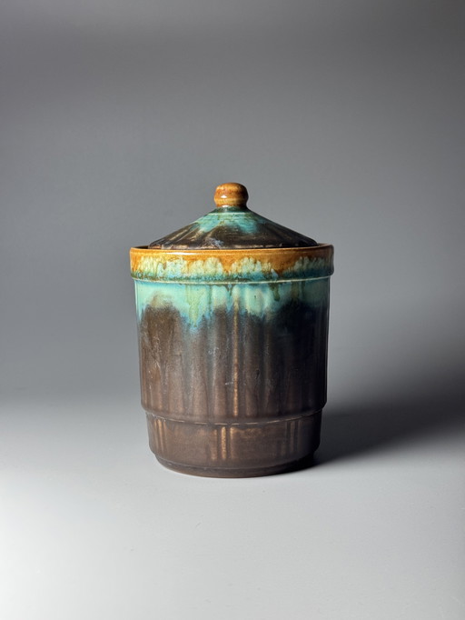 Thulin Art Déco Barattolo con coperchio / Portagioie Belgio, ca. 1930