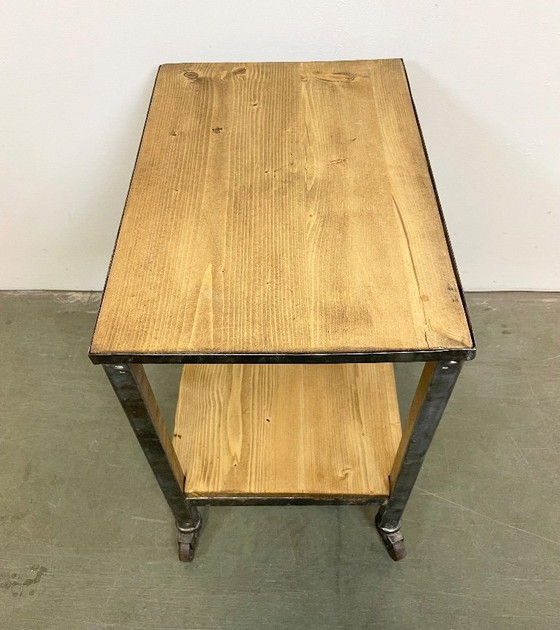 Image 1 of Industrial Table on Wheels, 1960s