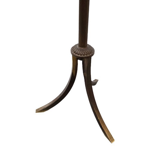 Vintage French brass side table, 1960s – Wood (photo 2 of 5)