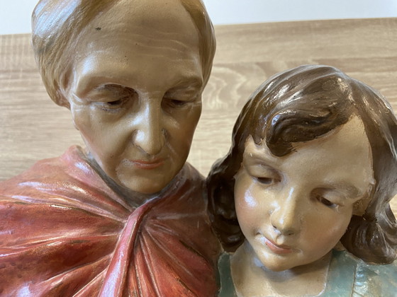 Image 1 of Große Statue Skulptur "La Leçon de Lecture" Edition F. CITTI Frankreich 1900 Kunst