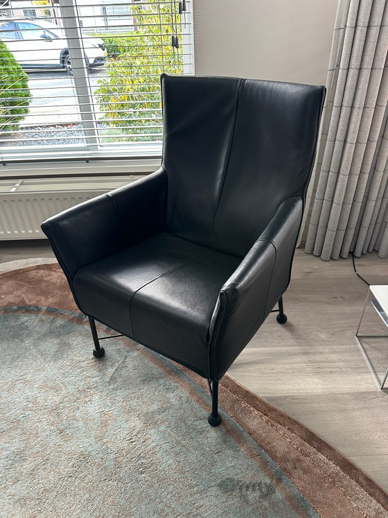 Montis Charly Armchair, Leather, Metal, Black (photo 2 of 5)