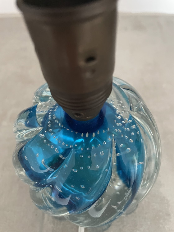 Image 1 of Design by Seguso, Murano Bullicante Tafellamp Italy.