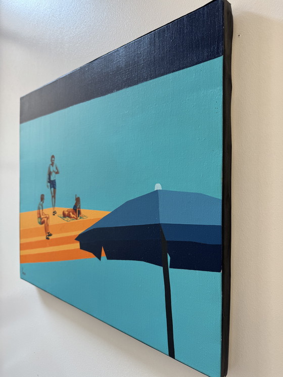 Image 1 of Painting "Plage Publique" Olivier Bour 2000s