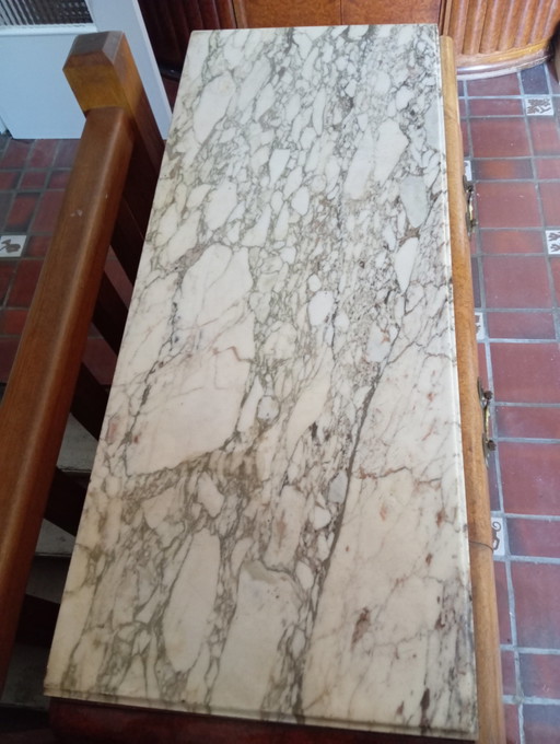 Walnut and Marble Buffet – dressoirs, Wood (photo 2 of 5)