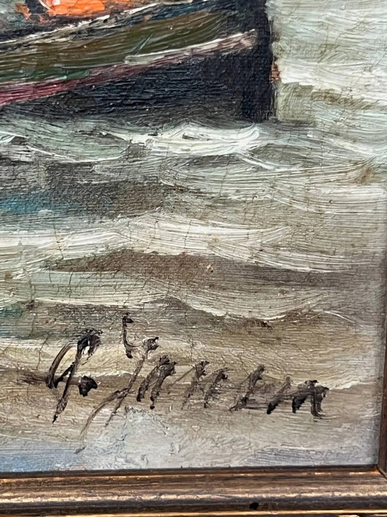 Alfred Jansen ( ). "Paesaggio marino". – Dipinti e disegni, Canvas (photo 7 of 8)