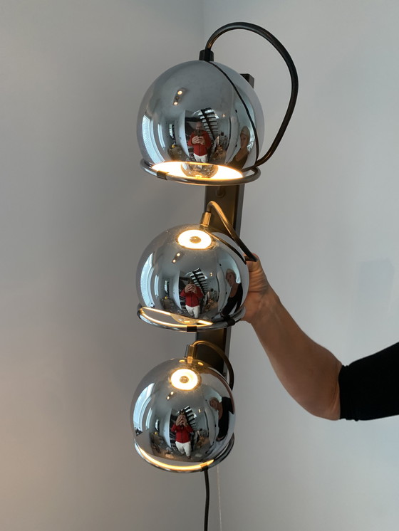 Image 1 of Gepo vintage wandlamp - uniek met 3 lichtpunten bulpa