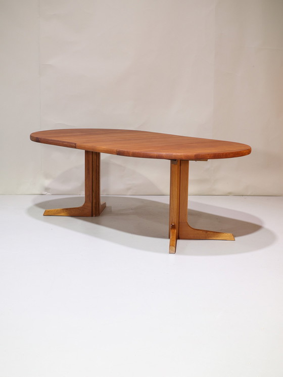 Image 1 of Round Dining Table Extendable Gudme Teak Danish