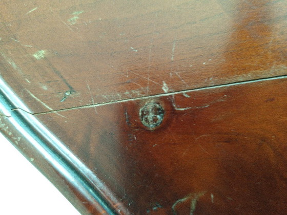 Image 1 of antique tripod pedestal table