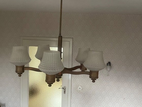 Image 1 of Art Deco Holzkronleuchter