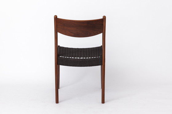 Image 1 of 1 van 2 Vintage Fristho Franeker Teak Stoel met Deens Koordweefsel - jaren 1960 Mid Century Modern Ontwerp