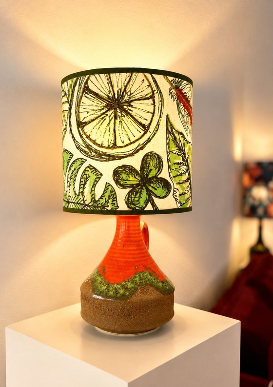 Image 1 of Draadloze vaaslamp van West-Duits aardewerk