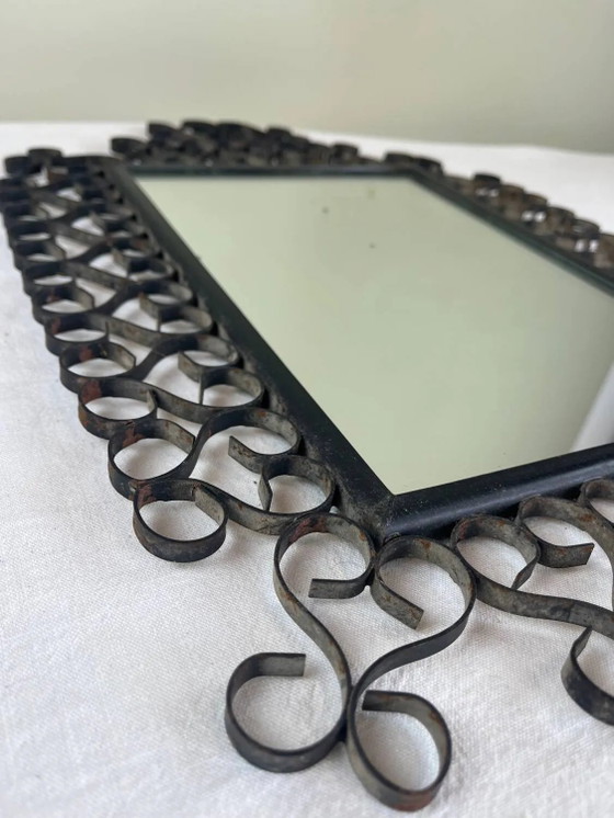 Specchio in ferro battuto Chaty Vallauris – Iron, Mid Century Modern (photo 9 of 16)