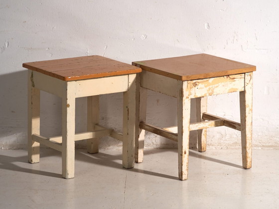 Tables de nuit antiques en bois de pin – Europe Centrale, circa 1940 #13 – Rustic (photo 20 of 40)
