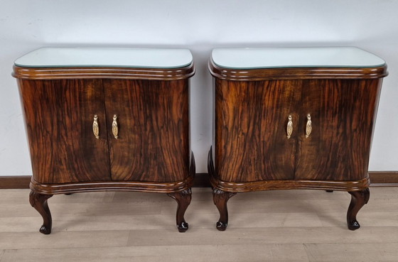 Image 1 of Art-Deco-Nachttische aus Florenz, 1934