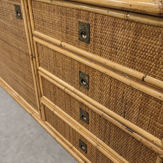 Aparador antiguo de ratán y bambú, Italia, circa 1970. – Cómodas, Bamboo (photo 5 of 9)
