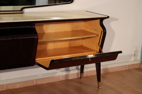 Image 1 of Credenza di metà secolo di Osvaldo Borsani, mogano, palissandro e onice, Italia, anni '50