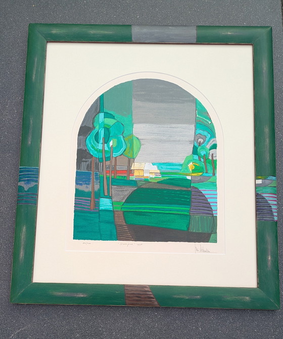 Image 1 of Ton Schulten lithografie "Voorjaar 1995"