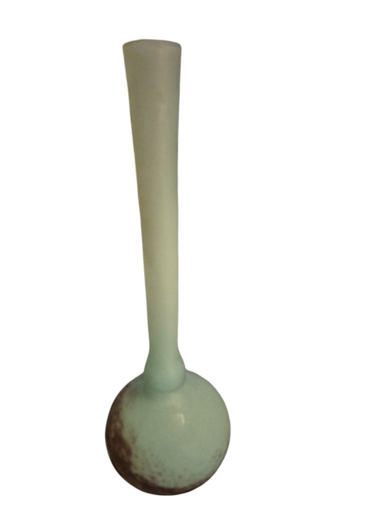Vaso in vetro verde e marrone, attribuer a Delattre Nancy, Vasi, Modern (foto 4 di 12)