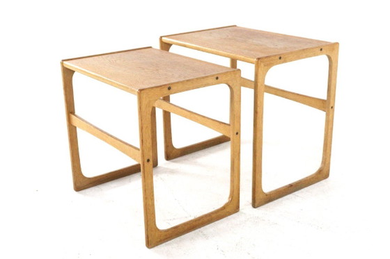 Set di 2 tavolini impilabili vintage in rovere, stile danese Mimiset – Wood (photo 20 of 20)