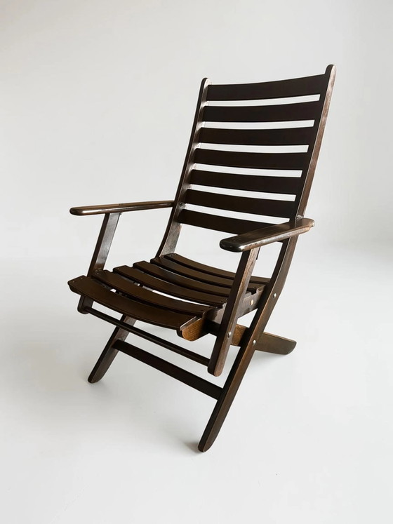 Ensemble de jardin vintage MESCH 7 pièces, 5 chaises pliantes et 2 tables d'appoint, mobilier d'extérieur (photo 7 of 19)