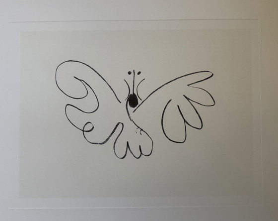Image 1 of Pablo Picasso: "Le Papillon, 1936", serigrafia.