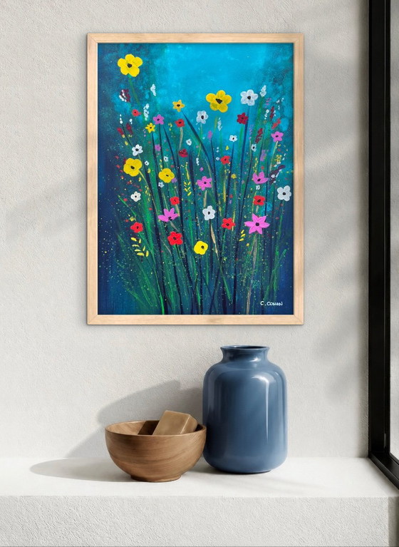 Acrylique Originale Encadrée 40x30 – Peintures et dessins, Paper (photo 4 of 7)