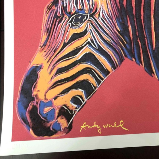 Années 1990, d'après Andy Warhol, lithographie « Le zèbre de Grévy » – Lithographies et sérigraphies, Paper (photo 3 of 11)