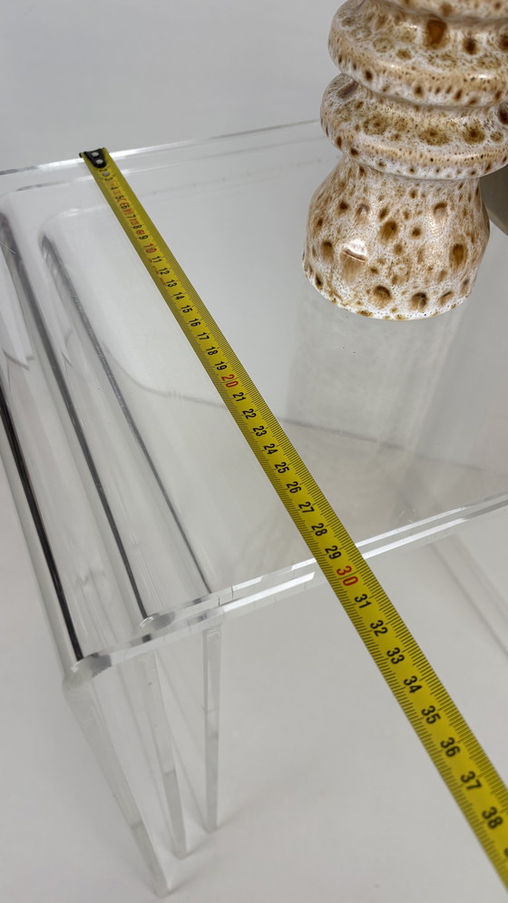 Image 1 of 3 x Vintage lucite perspex plexglass nesting tables mimi set