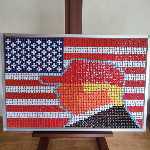Donald Trump Pixel Kunst Mozaïek Portret