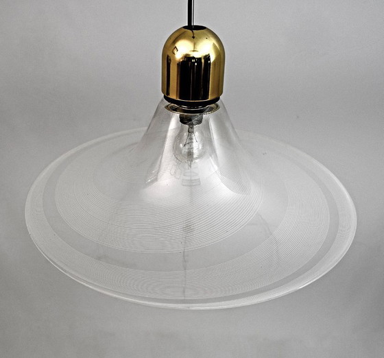 Image 1 of Lampada a sospensione in vetro di Murano a spirale, anni '70, metà del secolo scorso