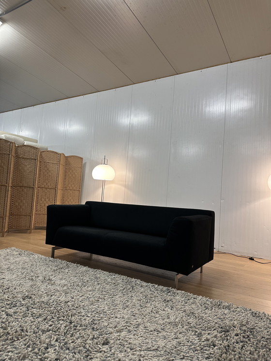 Image 1 of Rolf Benz Linea 3-Seater Sofa Black Fabric - Timeless Design