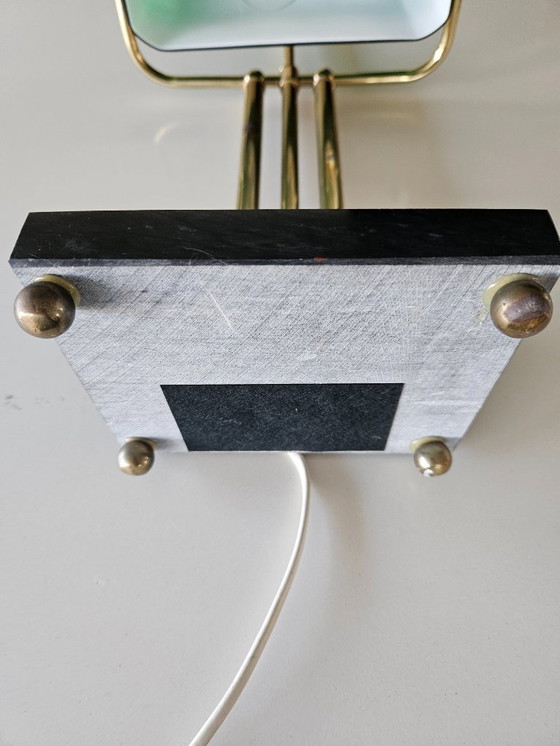 Image 1 of Lámpara alta de notario/banquero/escritorio sobre una base de mármol.