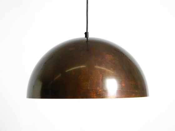 Image 1 of Rare Original 1960s Large Space Age Pendant Lamp with Copper Shade by Beisl Leuchten