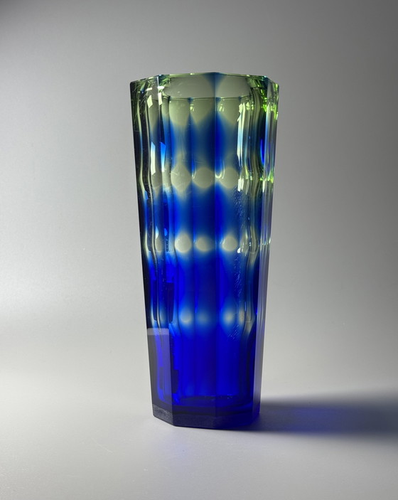 Image 1 of Rainbow Vase by Aknuny Astvatsaturyan Leningrad Art Glass Factory, USSR, 1960s