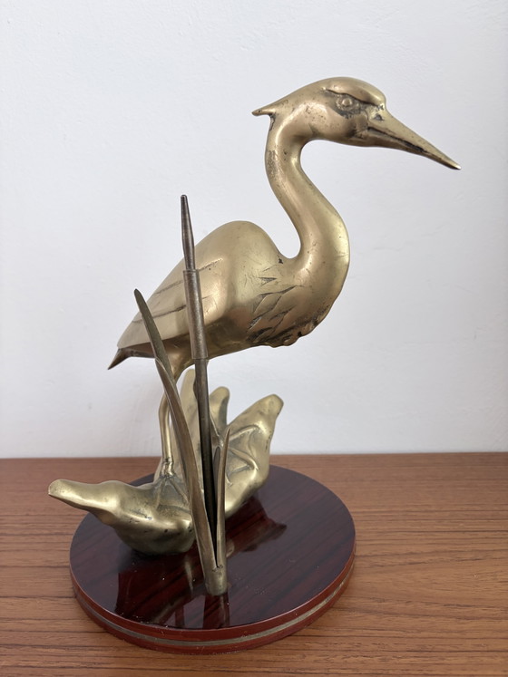 Messing reiger beeld – Decoratieve objecten, Brass (photo 3 of 11)