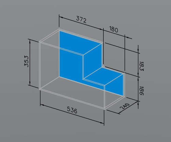 Boîte murale en verre - Bleue (Marque de design italienne Lago) – Vitrines, Glass (photo 3 of 5)