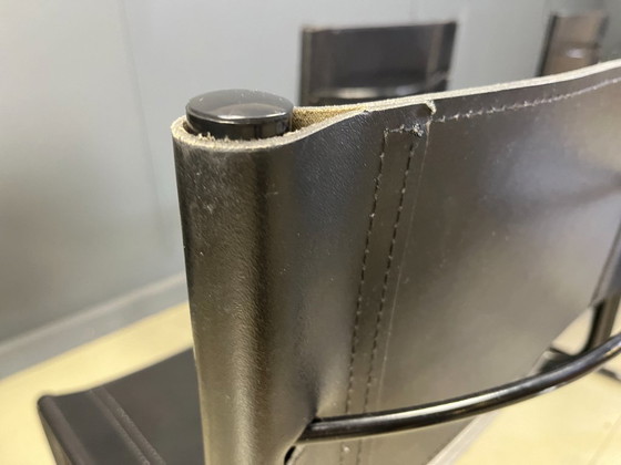 Image 1 of Ensemble de 6 chaises de salle à manger cantilever années 1980