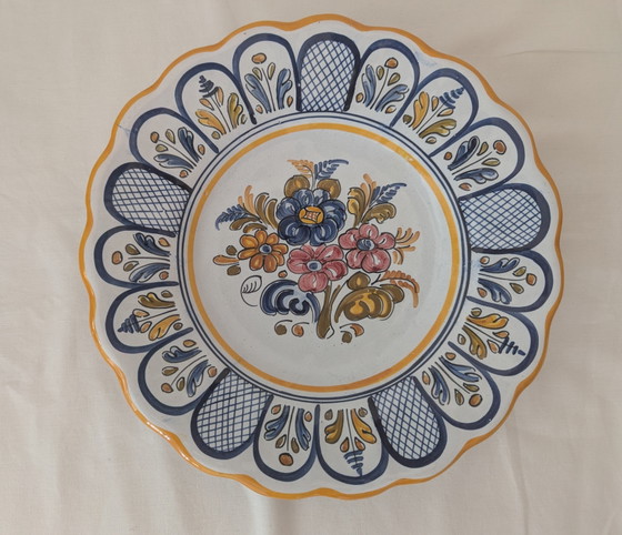 Vintage Spaanse Talavera Majolica keramische wandborden - Gesigneerd El Carmen & Carpicena - Set van 2 (photo 3 of 15)