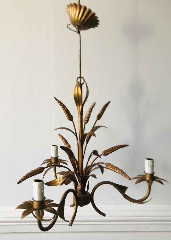 Image 1 of Florentine chandelier known as wheat ear by Hans Kögl