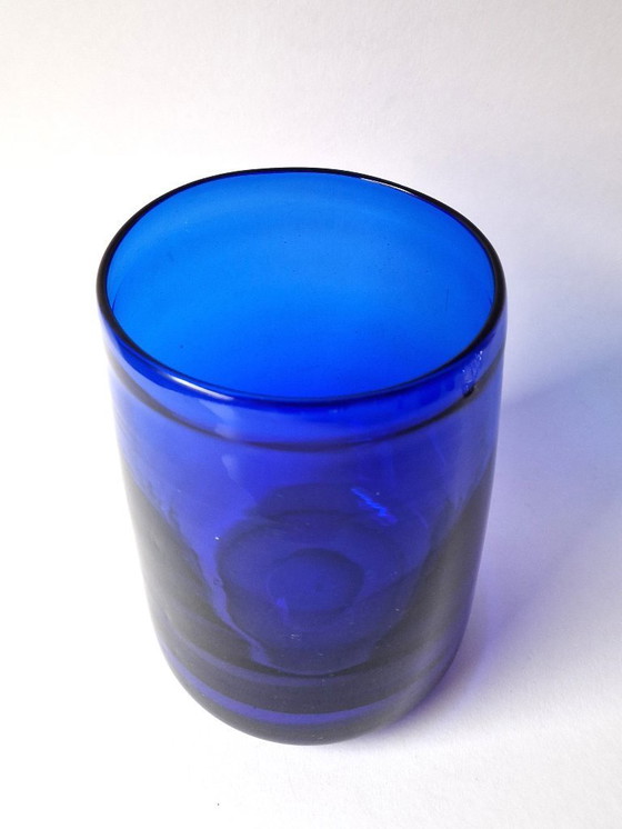 Image 1 of Kosta Boda - Grande vaso blu cobalto di Erik Höglund