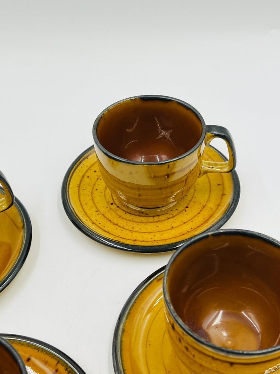 Image 1 of Lot de quatre tasses et sous tasses Boch  Palma vintage