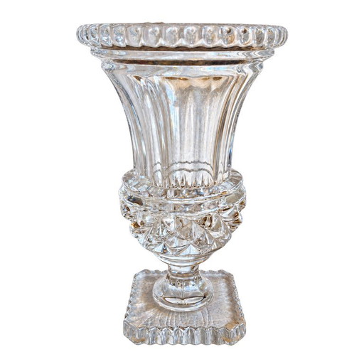 Kristallvase signiert Art Vannes France – Medici-Form – 28 cm