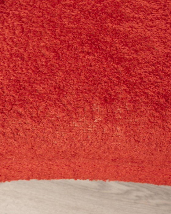 Image 1 of Pair of vintage 50s armchairs red fabric Italian design