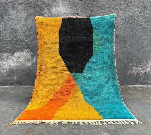Tapis Berbère Artisanal Coloré 150/250cm – vloerkleden en tapijten, Wool