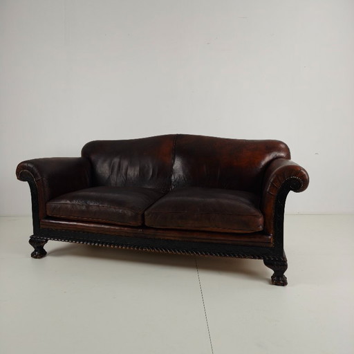 Panca da club Camelback in stile country dei primi del XX secolo